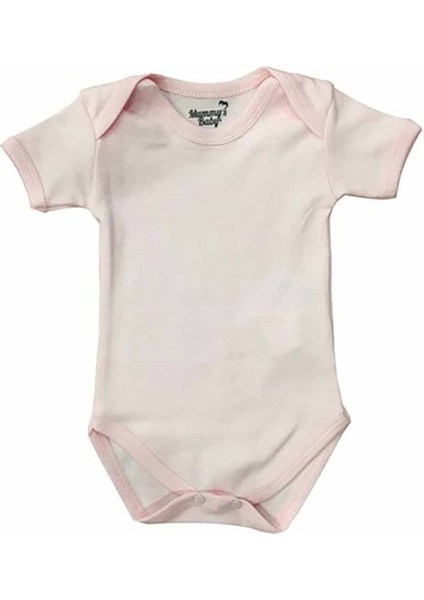 Kısa Kollu Çıtçıtlı Body Pembe