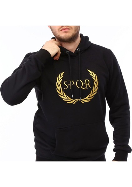 Tılya - Erkek Siyah Spor Sweatshirt - SQKS101-005 fırsatları