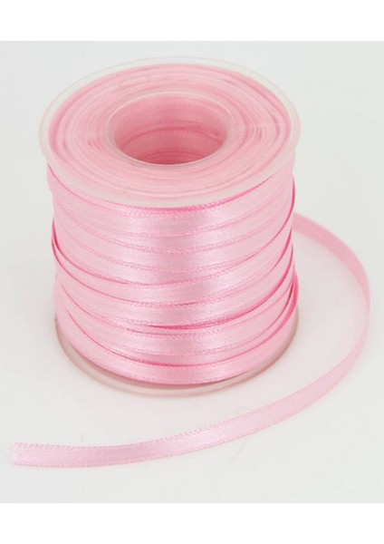 Netsan Etiket Pembe Saten Kurdele 6mm 100MT