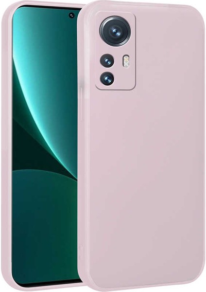 Xiaomi Mi 12 Lite Kılıf Klasik Mat Renkli Yumuşak Premier Silikon Rose Gold
