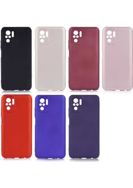 Case 4U Xiaomi Poco M5s Kılıf Klasik Mat Renkli Yumuşak Premier Silikon Kırmızı