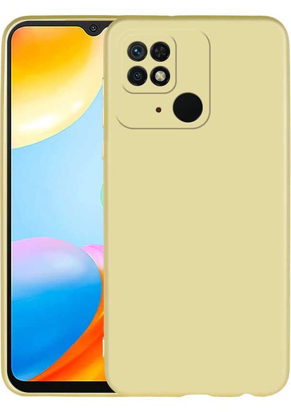 Xiaomi Poco C40 Kılıf Klasik Mat Renkli Yumuşak Premier Silikon Altın