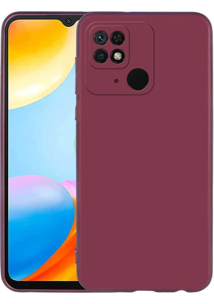 Case 4U Xiaomi Poco C40 Kılıf Klasik Mat Renkli Yumuşak Premier Silikon Mürdüm