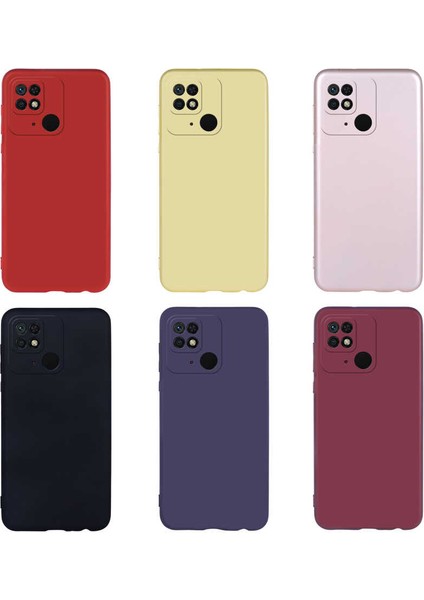 Xiaomi Poco C40 Kılıf Klasik Mat Renkli Yumuşak Premier Silikon Mürdüm