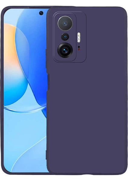 Case 4U Xiaomi Mi 11T 5G Kılıf Klasik Mat Renkli Yumuşak Premier Silikon Lacivert