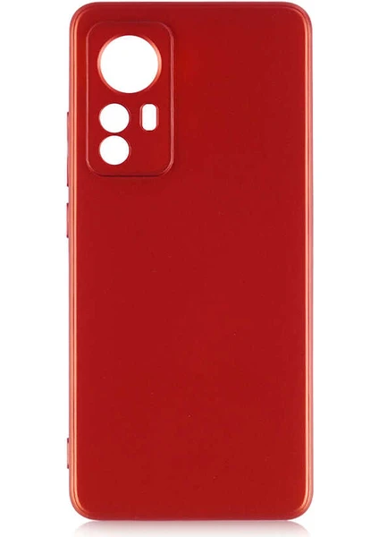 Case 4U Xiaomi Mi 12 Kılıf Klasik Mat Renkli Yumuşak Premier Silikon Kırmızı