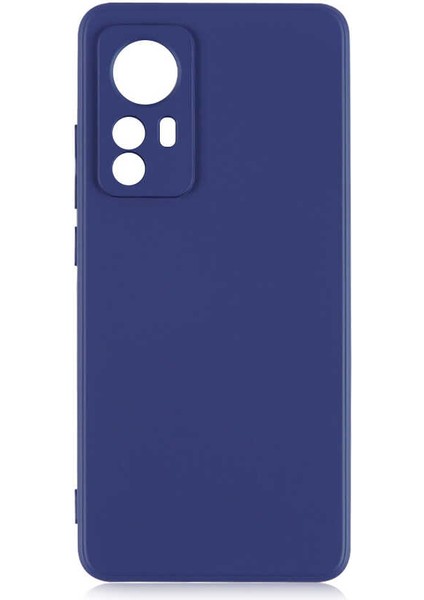 Case 4U Xiaomi Mi 12 Kılıf Klasik Mat Renkli Yumuşak Premier Silikon Lacivert