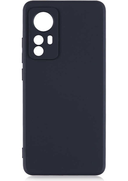 Case 4U Xiaomi Mi 12 Kılıf Klasik Mat Renkli Yumuşak Premier Silikon Siyah