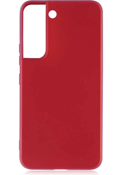 Case 4U Samsung Galaxy S22 Uyumlu Kılıf Klasik Mat Renkli Yumuşak Premier Silikon Kırmızı