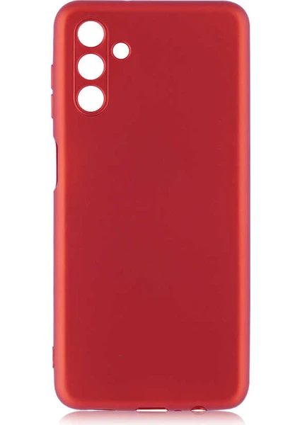 Case 4U Samsung Galaxy A13 5G Uyumlu Kılıf Klasik Mat Renkli Yumuşak Premier Silikon Kırmızı