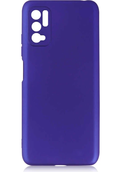 Case 4U Xiaomi Redmi Note 10 5G Kılıf Klasik Mat Renkli Yumuşak Premier Silikon Saks Mavi