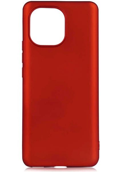 Case 4U Xiaomi Mi 11 Kılıf Klasik Mat Renkli Yumuşak Premier Silikon Kırmızı