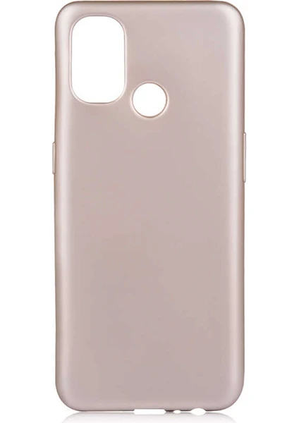 Case 4U One Plus Nord N100 Kılıf Klasik Mat Renkli Yumuşak Premier Silikon Altın