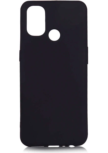 Case 4U One Plus Nord N100 Kılıf Klasik Mat Renkli Yumuşak Premier Silikon Siyah