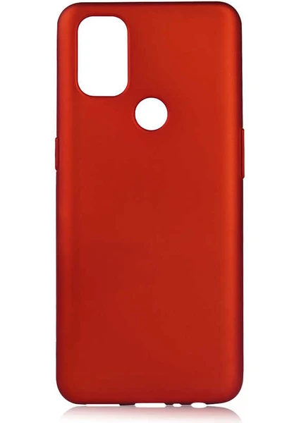 Case 4U One Plus Nord N10 5G Kılıf Klasik Mat Renkli Yumuşak Premier Silikon Kırmızı