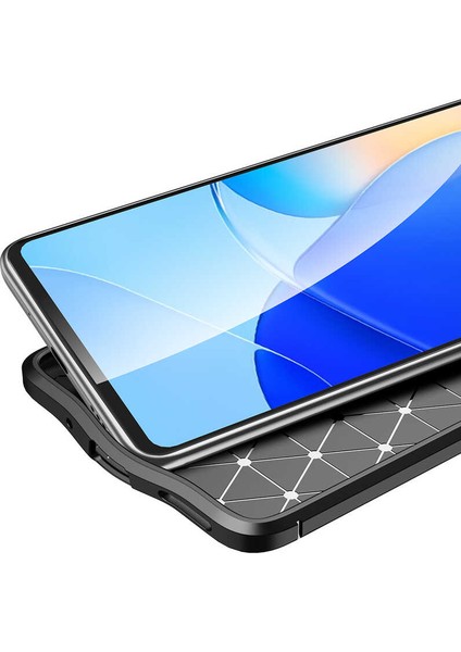 Case 4U Huawei Nova 9 SE Kılıf Rugan Armor Deri Görünümlü Yüksek Kalite Silikon Niss Lacivert