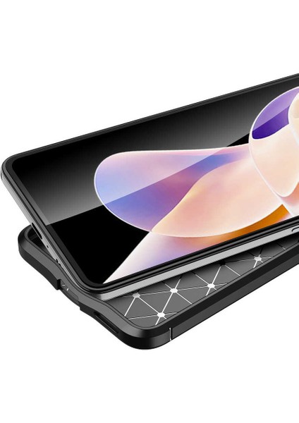 Xiaomi Poco X4 Pro 5G Kılıf Rugan Armor Deri Görünümlü Yüksek Kalite Silikon Niss Lacivert