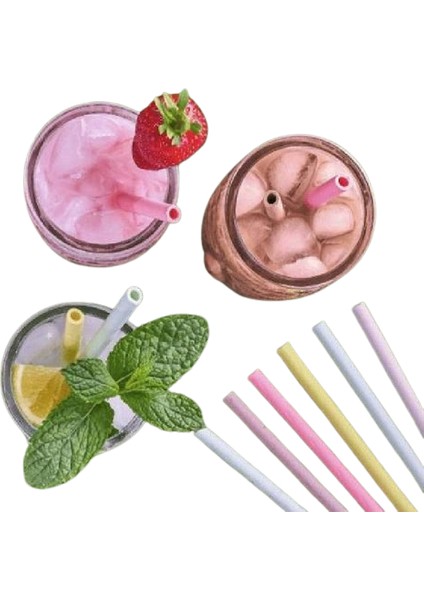 Misket Limon Aromalı Yenilebilir Pipet - 10 Adet