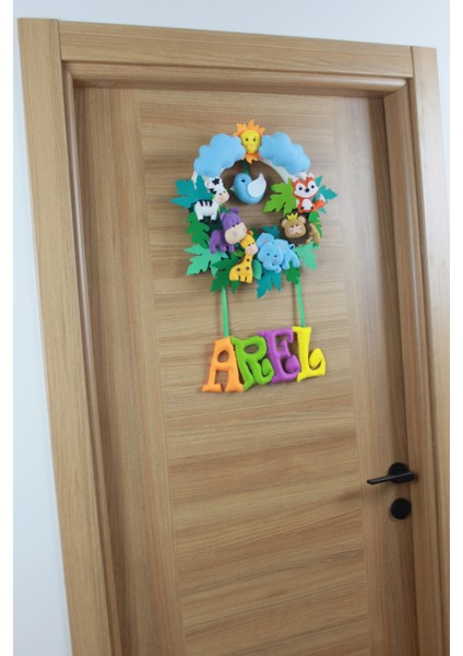 Arel Isimli Safari Hastane Bebek Odası Kapı Süsü modelleri