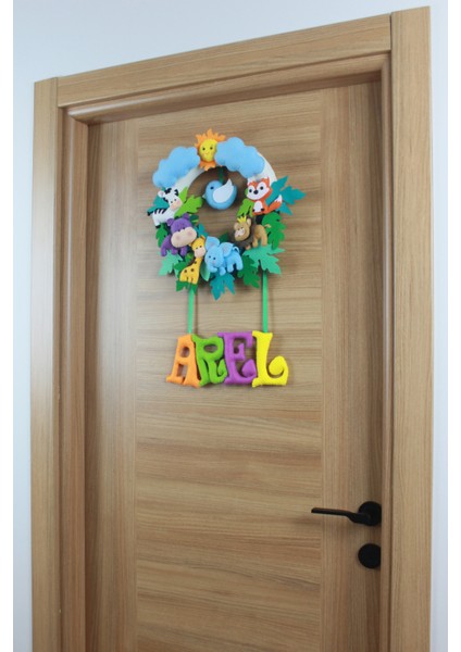 Arel Isimli Safari Hastane Bebek Odası Kapı Süsü fırsatları