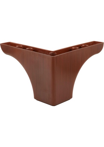 Lüks Mobilya Kanepe Sehpa Puf Koltuk Ayağı 10 cm Kahverengi Ahşap Desenli Baza Ayak