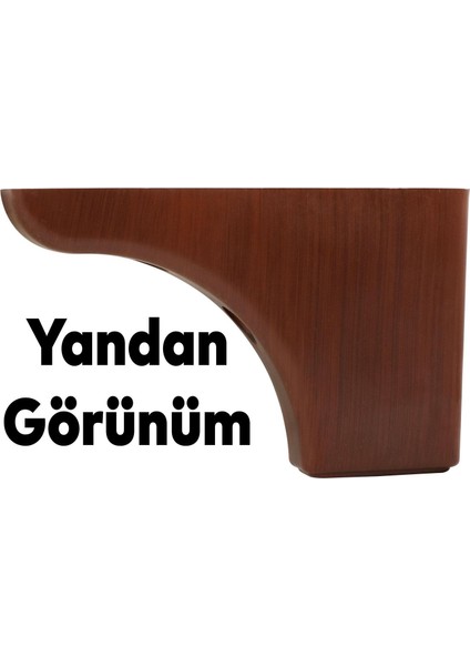 Lüks Mobilya Kanepe Sehpa Puf Koltuk Ayağı 10 cm Kahverengi Ahşap Desenli Baza Ayak fiyatları