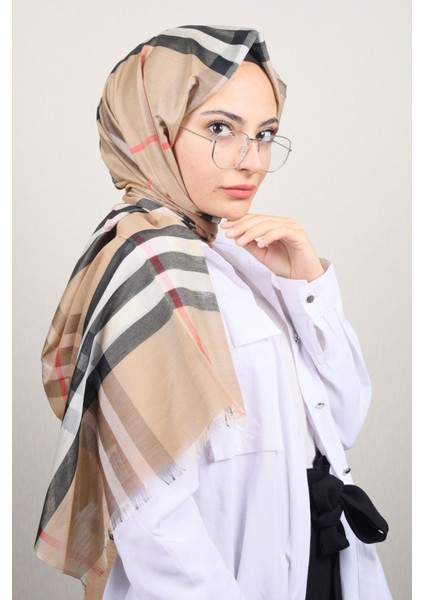 Burberry 70*240 cm Ipek Şal - Desen-03 - Renk-01-62