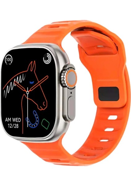 Watch Dt 8 Ultra Plus 49 mm Gümüş Akıllı Saat Iphone ve Android Tüm Telefonlara Uyumlu