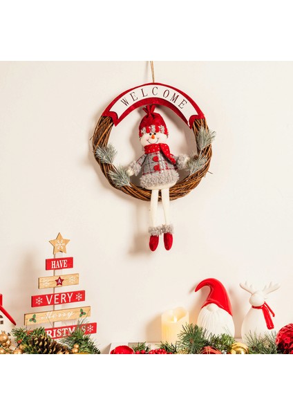 New Year Yeni Yıl Snowman Kapı Süsü 45 cm fiyatları