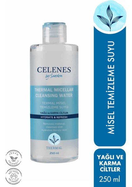 Celenes By Sweden Thermal Misel Temizleme Suyu 250ML Yağlı ve Karma Ciltler