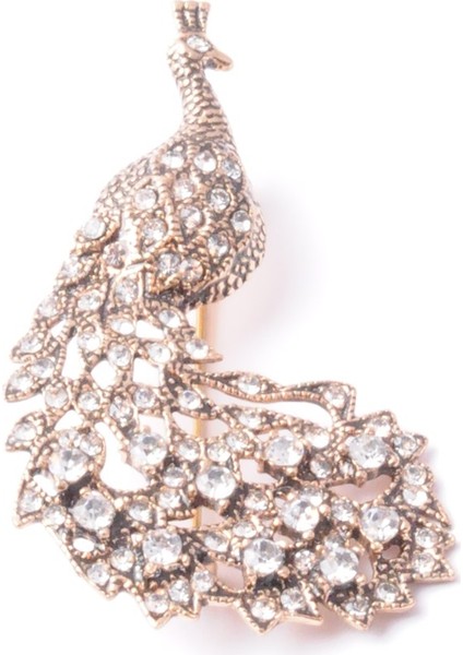 Broş Fıgurlu Otantık Desenli Bronz Kristal Taşli fiyatları