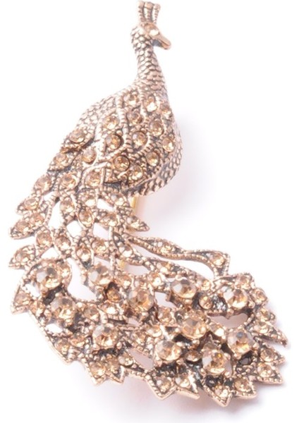 Broş Fıgurlu Otantık Desenli Bronz Kristal Taşli fiyatları