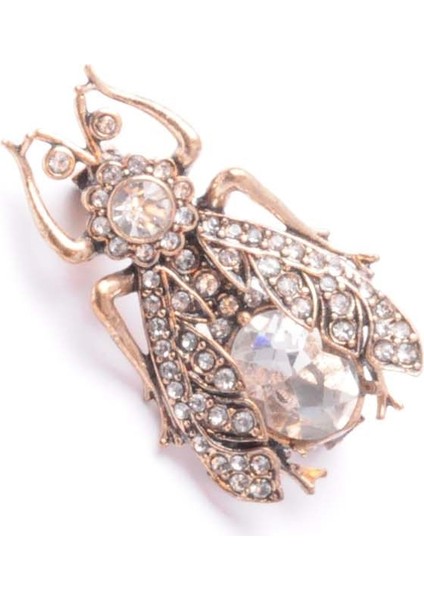 Broş Fıgurlu Otantık Desenli Bronz Kristal Taşli fiyatları