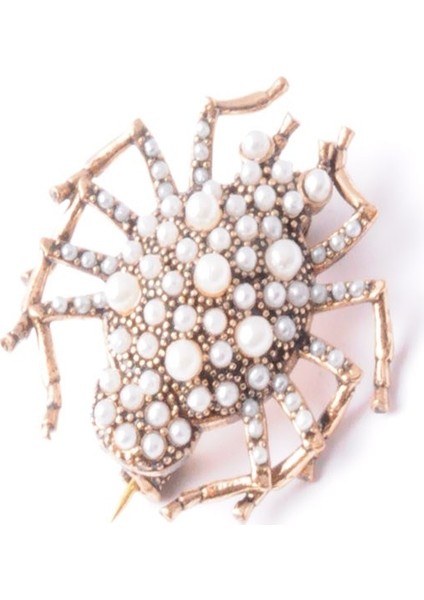 Broş Fıgurlu Otantık Desenli Bronz Kristal Taşli fiyatları