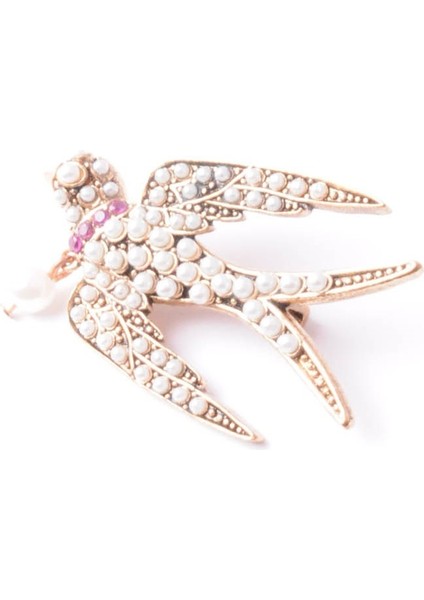 Broş Fıgurlu Otantık Desenli Bronz Kristal Taşli fiyatları