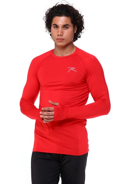 Ignıs - Erkek Kırmızı Spor Uzun Kollu T-Shirt- RUKP102-250