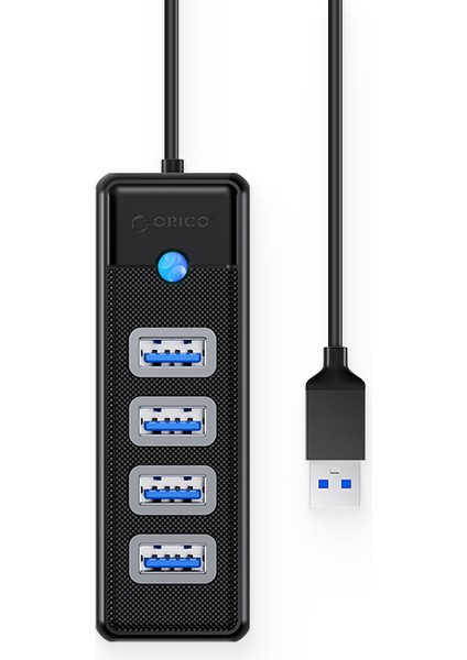 Usb3.0 4 Portlu 5gbps Çoklu USB Bağlantı Noktası Çoklayıcı Hub, 15CM, Siyah, PW4U-U3-015-BK