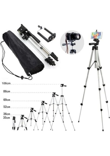 102 cm Telefon Fotoğraf Makinesi Tripod 3110 fiyatları