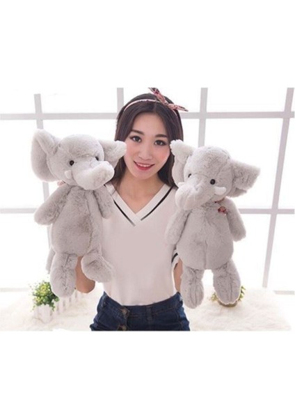 Dc Grup Peluş Oturan Fil 30 cm Gri