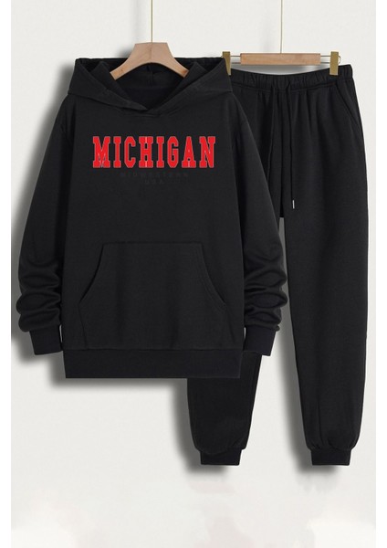 Unisex Michigan Baskılı Eşofman Takımı