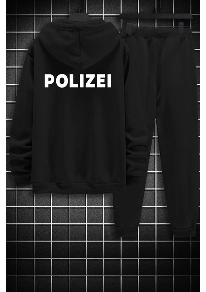 Unisex Polizei Sırt Baskılı Eşofman Takımı