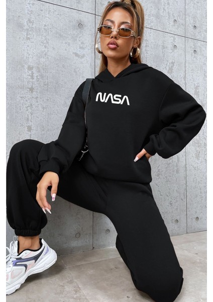 Unisex Nasa Baskılı Eşofman Takımı