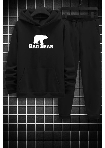 Unisex Bear Baskılı Eşofman Takımı
