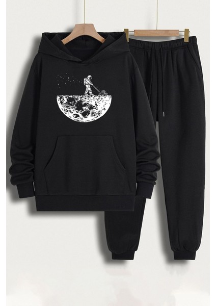 Unisex Uzay Temalı Baskılı Eşofman Takımı
