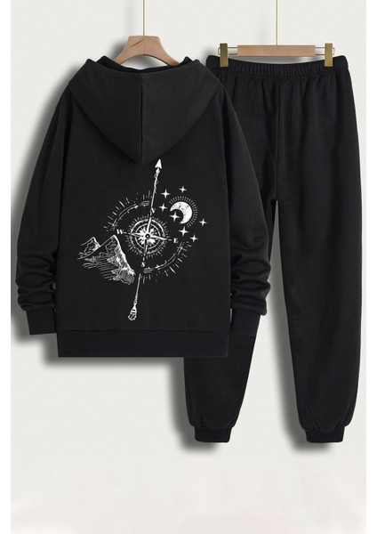 Unisex Pusula Sırt Baskılı Eşofman Takımı