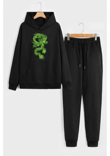 Unisex Chinese Dragon Baskılı Eşofman Takımı