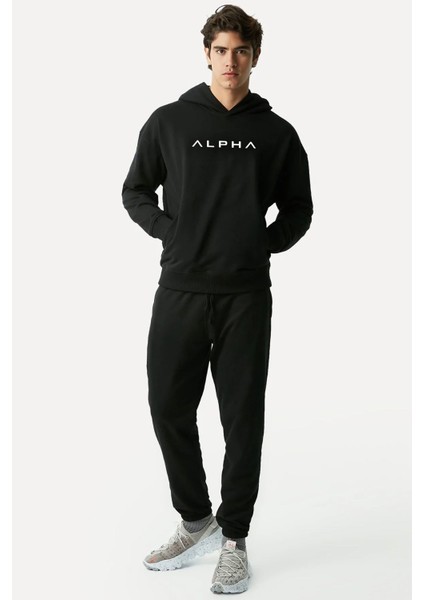 Unisex Alpha Baskılı Eşofman Takımı