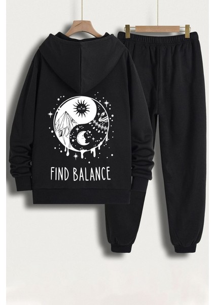 Unisex Yin & Yang Baskılı Eşofman Takımı