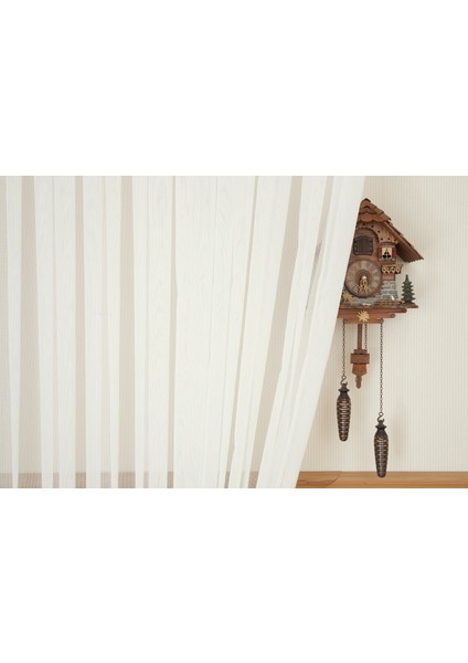 Pamuk Dokulu Tül Ekru 1-3 Sık Pile 300X260