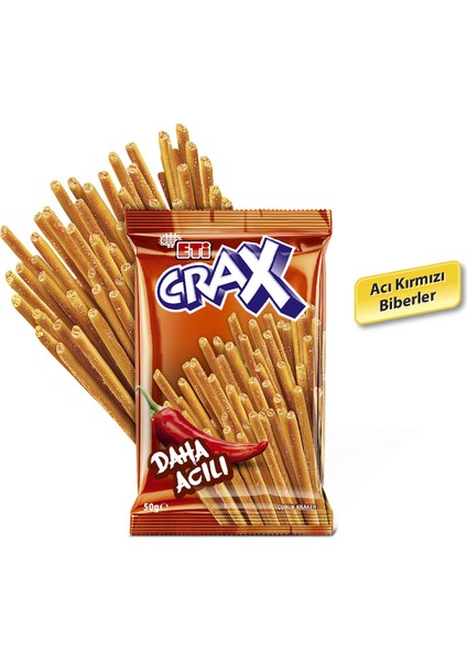 Crax Acılı Çubuk Kraker 50 g x 20 Adet